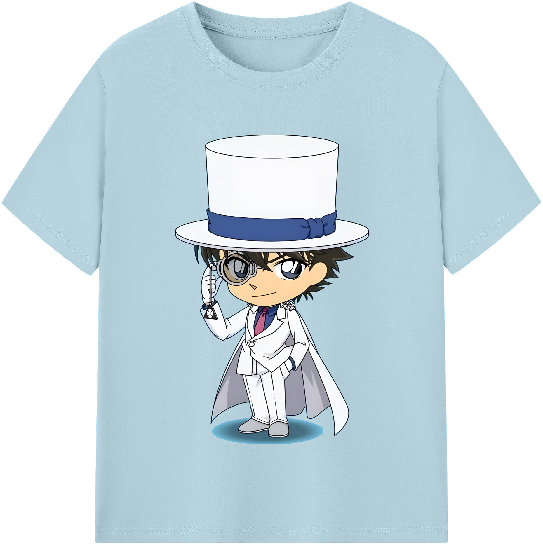 （画像用） 名探偵コナン くろば かいと Detective Conan Kuroba Kaito 綿100％半袖Tシャツ（フロントプリント）